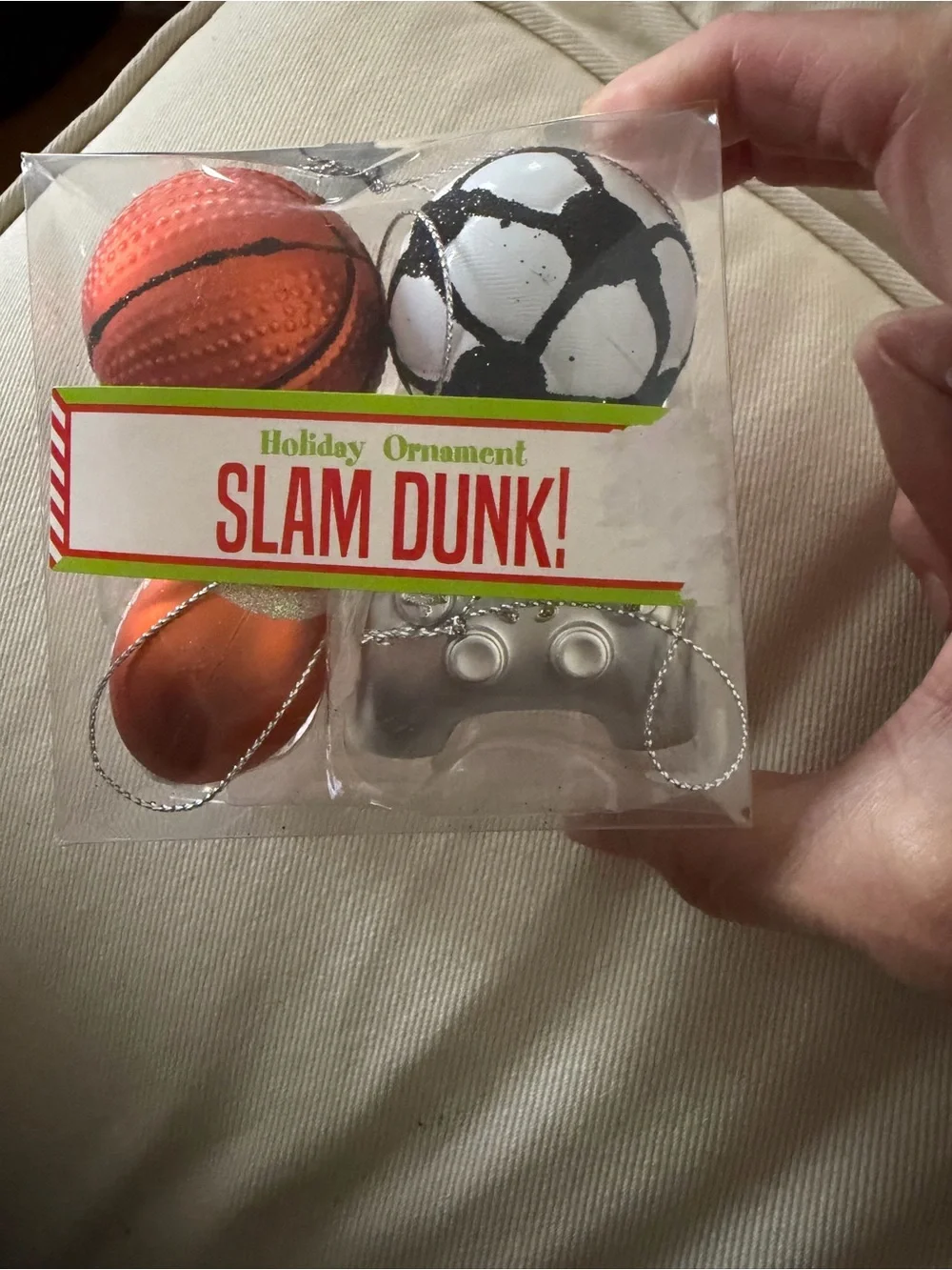 Slam Dunk! Football, Basketball, Soccer & Game Controller- Holiday Christmas Orn
